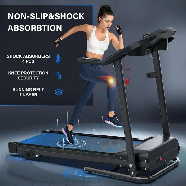 2.5HP motor, 7.5 MPH speed and manual incline treadmill features