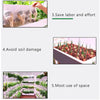 Space-saving features of a vertical indoor hydroponic garden