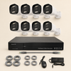 4K 8MP PoE security system with eight cameras NVR cables and accessories