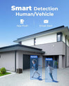AI human and vehicle detection with app and email alerts