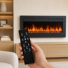 Included remote control for the 42-inch electric fireplace heater