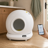 App-controlled automatic litter box with enclosed 78L interior